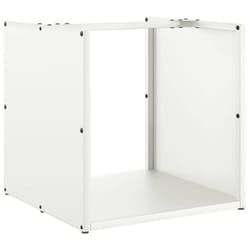 vidaXL Firewood Rack White 40x40x40 cm Cold-rolled steel fireplace log holder