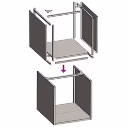 vidaXL Firewood Rack Anthracite 40x40x40 cm Cold-rolled steel - Additional view 8