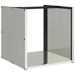 vidaXL Firewood Rack 40x40x40 cm Stainless Steel fireplace log holder