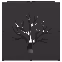 vidaXL Firewood Rack Black 40x40x40 cm Cold-rolled steel fireplace log holder - Additional view 5