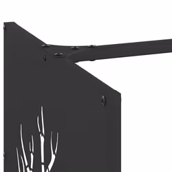 vidaXL Firewood Rack Black 40x40x40 cm Cold-rolled steel fireplace log holder - Additional view 6