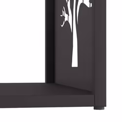 vidaXL Firewood Rack Black 40x40x40 cm Cold-rolled steel fireplace log holder - Additional view 7