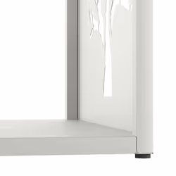 vidaXL Firewood Rack White 40x40x40 cm Cold-rolled steel fireplace log holder - Additional view 7
