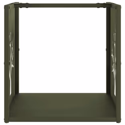 vidaXL Firewood Rack Olive Green 40x40x40 cm Cold-rolled steel - Additional view 4