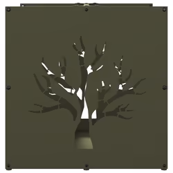 vidaXL Firewood Rack Olive Green 40x40x40 cm Cold-rolled steel - Additional view 5