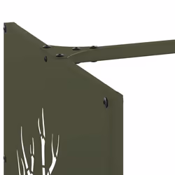 vidaXL Firewood Rack Olive Green 40x40x40 cm Cold-rolled steel - Additional view 6