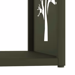 vidaXL Firewood Rack Olive Green 40x40x40 cm Cold-rolled steel - Additional view 7