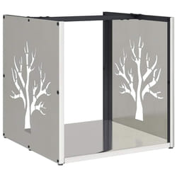 vidaXL Firewood Rack 40x40x40 cm Stainless Steel fireplace log holder