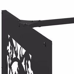 vidaXL Firewood Rack Black 40x40x40 cm Cold-rolled steel fireplace log holder - Additional view 6