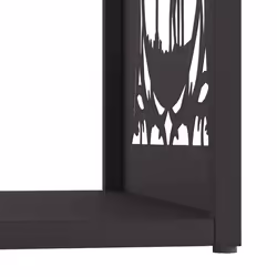 vidaXL Firewood Rack Black 40x40x40 cm Cold-rolled steel fireplace log holder - Additional view 7