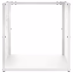 vidaXL Firewood Rack White 40x40x40 cm Cold-rolled steel fireplace log holder - Additional view 4