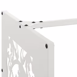 vidaXL Firewood Rack White 40x40x40 cm Cold-rolled steel fireplace log holder - Additional view 6