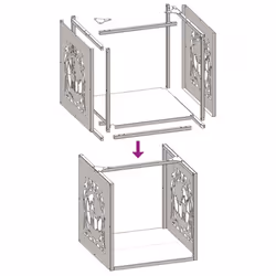 vidaXL Firewood Rack White 40x40x40 cm Cold-rolled steel fireplace log holder - Additional view 9