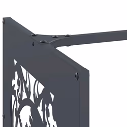 vidaXL Firewood Rack Anthracite 40x40x40 cm Cold-rolled steel - Additional view 6