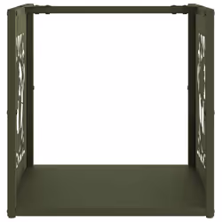 vidaXL Firewood Rack Olive Green 40x40x40 cm Cold-rolled steel - Additional view 4