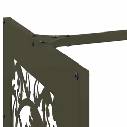 vidaXL Firewood Rack Olive Green 40x40x40 cm Cold-rolled steel - Additional view 6