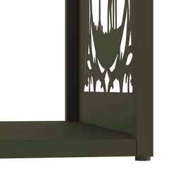 vidaXL Firewood Rack Olive Green 40x40x40 cm Cold-rolled steel - Additional view 7