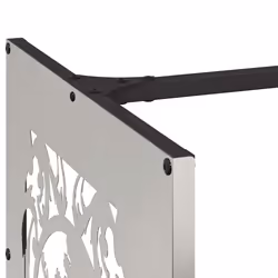 vidaXL Firewood Rack 40x40x40 cm Stainless Steel fireplace log holder - Additional view 6