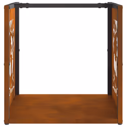 vidaXL Firewood Rack 40x40x40 cm Weathering Steel fireplace log holder - Additional view 5