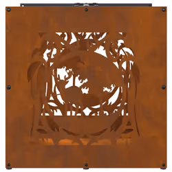 vidaXL Firewood Rack 40x40x40 cm Weathering Steel fireplace log holder - Additional view 6