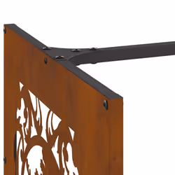 vidaXL Firewood Rack 40x40x40 cm Weathering Steel fireplace log holder - Additional view 8