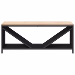 vidaXL Firewood Rack with Wooden Top White 100.5x35.5x40 cm - black - Additional view 5