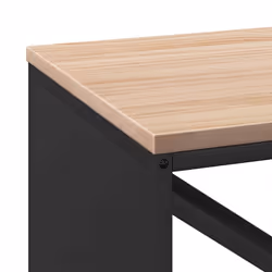 vidaXL Firewood Rack with Wooden Top White 100.5x35.5x40 cm - black - Additional view 7