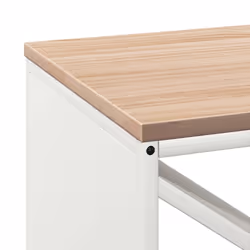 vidaXL Firewood Rack with Wooden Top White 100.5x35.5x40 cm - white - Additional view 7