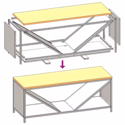 vidaXL Firewood Rack with Wooden Top White 100.5x35.5x40 cm - white - Additional view 9