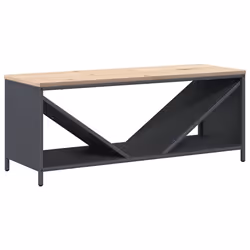 vidaXL Firewood Rack with Wooden Top White 100.5x35.5x40 cm - anthracite