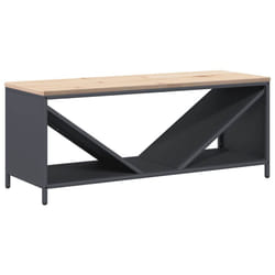 vidaXL Firewood Rack with Wooden Top White 100.5x35.5x40 cm - anthracite