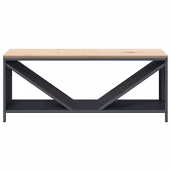 vidaXL Firewood Rack with Wooden Top White 100.5x35.5x40 cm - anthracite - Additional view 5
