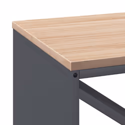 vidaXL Firewood Rack with Wooden Top White 100.5x35.5x40 cm - anthracite - Additional view 7