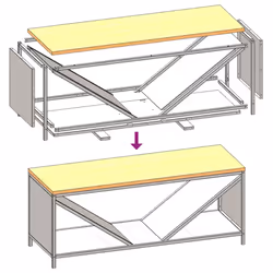 vidaXL Firewood Rack with Wooden Top White 100.5x35.5x40 cm - anthracite - Additional view 9