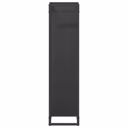 vidaXL Firewood Rack White 25x25x100 cm Cold-rolled steel fireplace log holder - black - Additional view 4