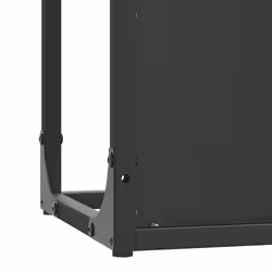 vidaXL Firewood Rack White 25x25x100 cm Cold-rolled steel fireplace log holder - black - Additional view 8