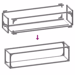 vidaXL Firewood Rack White 25x25x100 cm Cold-rolled steel fireplace log holder - black - Additional view 9