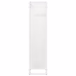 vidaXL Firewood Rack White 25x25x100 cm Cold-rolled steel fireplace log holder - white - Additional view 4