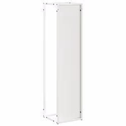 vidaXL Firewood Rack White 25x25x100 cm Cold-rolled steel fireplace log holder - white - Additional view 6