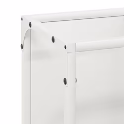 vidaXL Firewood Rack White 25x25x100 cm Cold-rolled steel fireplace log holder - white - Additional view 7