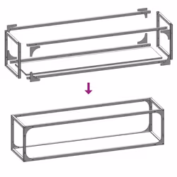 vidaXL Firewood Rack White 25x25x100 cm Cold-rolled steel fireplace log holder - white - Additional view 9