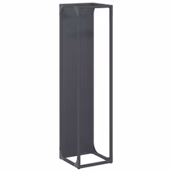 vidaXL Firewood Rack White 25x25x100 cm Cold-rolled steel fireplace log holder - anthracite