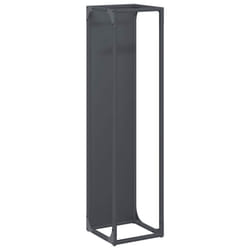 vidaXL Firewood Rack White 25x25x100 cm Cold-rolled steel fireplace log holder - anthracite
