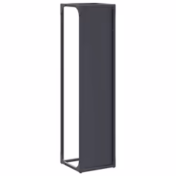 vidaXL Firewood Rack White 25x25x100 cm Cold-rolled steel fireplace log holder - anthracite - Additional view 6