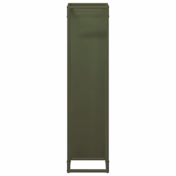 vidaXL Firewood Rack White 25x25x100 cm Cold-rolled steel fireplace log holder - olive green - Additional view 4