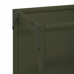 vidaXL Firewood Rack White 25x25x100 cm Cold-rolled steel fireplace log holder - olive green - Additional view 7