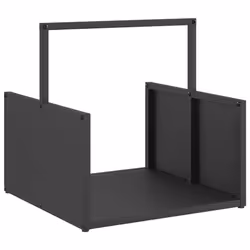 vidaXL Firewood Rack Black 40x40x40 cm Cold-rolled steel fireplace log holder - black
