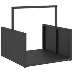 vidaXL Firewood Rack Black 40x40x40 cm Cold-rolled steel fireplace log holder - black