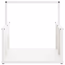 vidaXL Firewood Rack Black 40x40x40 cm Cold-rolled steel fireplace log holder - white - Additional view 4