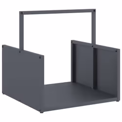 vidaXL Firewood Rack Black 40x40x40 cm Cold-rolled steel fireplace log holder - anthracite